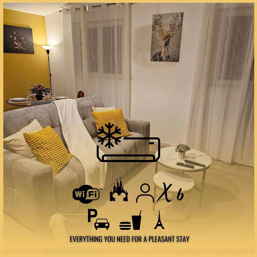 Appartement entier, Le Nid De Mouroux - Disney 20 min - Clim & Parking in Mouroux, Seine-et-Marne