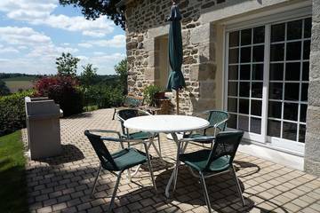 Gîte pour 2 personnes, avec terrasse et jardin, animaux acceptés à Scrignac
