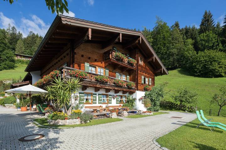 Ganze Ferienwohnung, Ferienwohnungen Gerstreitlehen - Ferienwohnung Nr. 1, 1-2 Personen, 26 qm, Balkon mit Panoramabergblick, W-Lan in Ramsau bei Berchtesgaden, Berchtesgadener Alpen