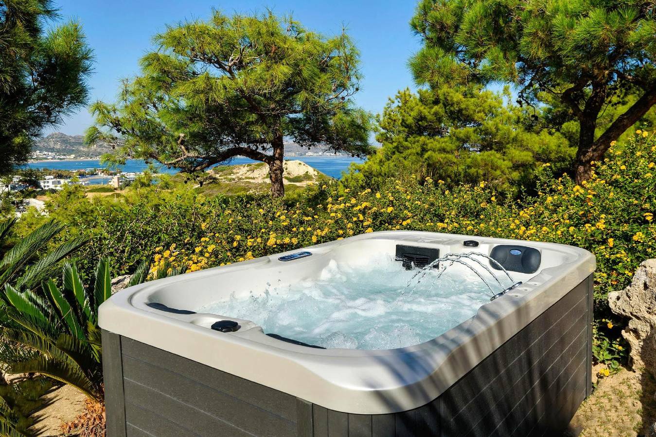 Villa Articiano mit Whirlpool und herrlicher Aussicht in Faliraki, Rhodos