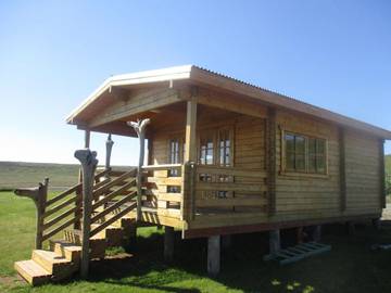 Chalet pour 3 personnes, avec balcon ainsi que jardin et vue en Islande