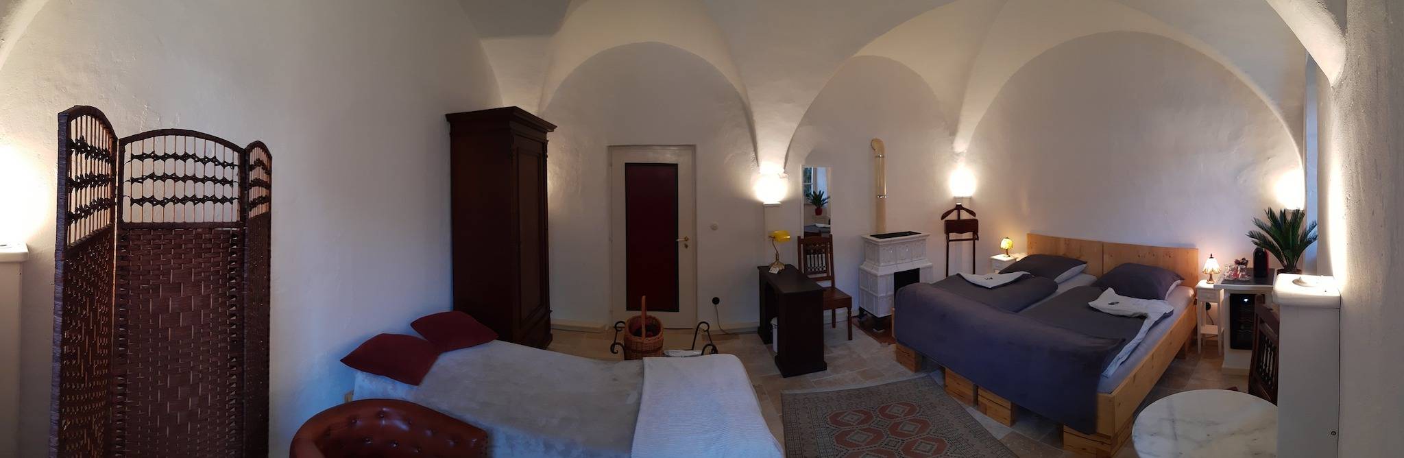 "Camera della Principessa Nera" (Doppelzimmer, Pension an der Klosterpforte) in Steingaden, Bayerische Alpen