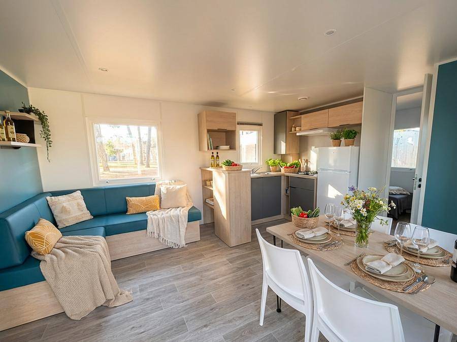 Camping les Rives du Lac Cantalès - Mobilheim 4 personen - Conforta (2 Zimmer ) in Saint-Gérons, Aurillac und Umgebung