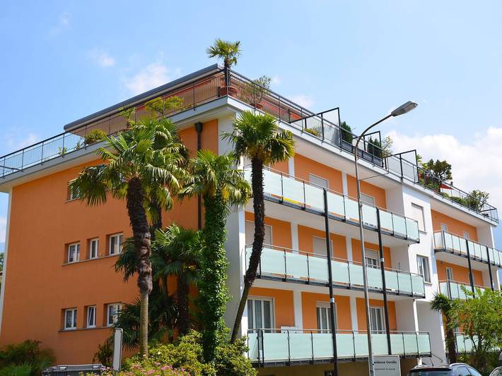 Ferienwohnung für 2 Personen, mit Balkon und Terrasse sowie Garten am Lago Maggiore (Schweiz)