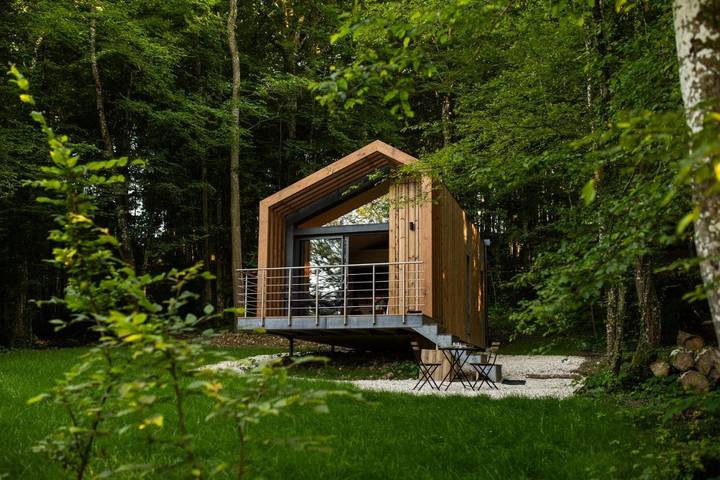 Chalet pour 4 personnes, avec Balcon et Terrasse ainsi que Jardin et Vue