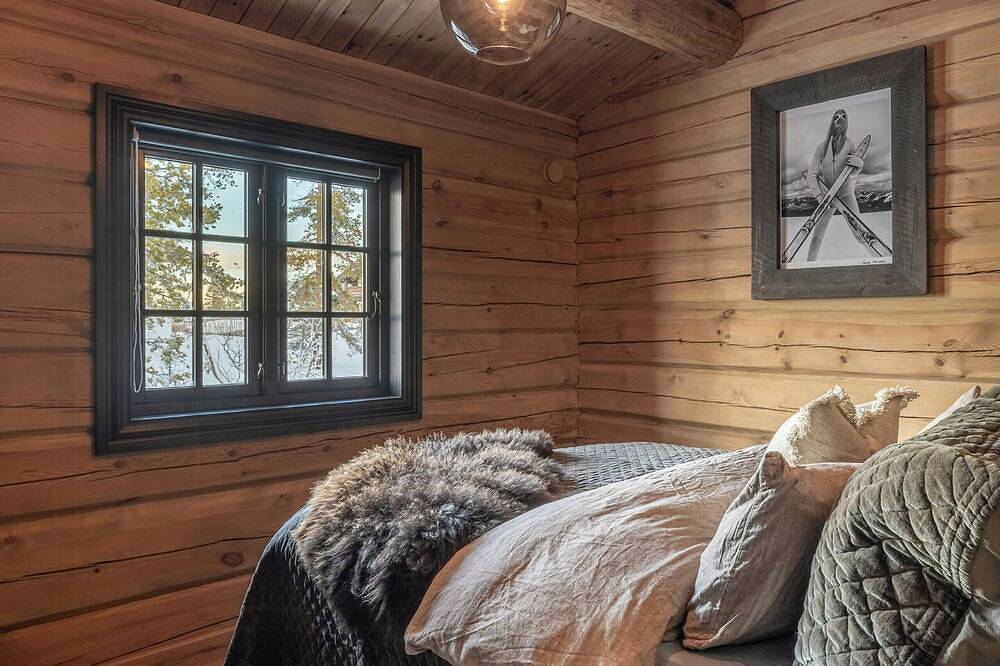 Moderne Blockhütte mit Whirlpool und Sauna in Rollag