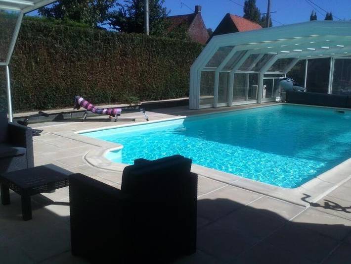 Location de vacances pour 5 personnes, avec terrasse ainsi que jacuzzi et piscine à Éperlecques - 3