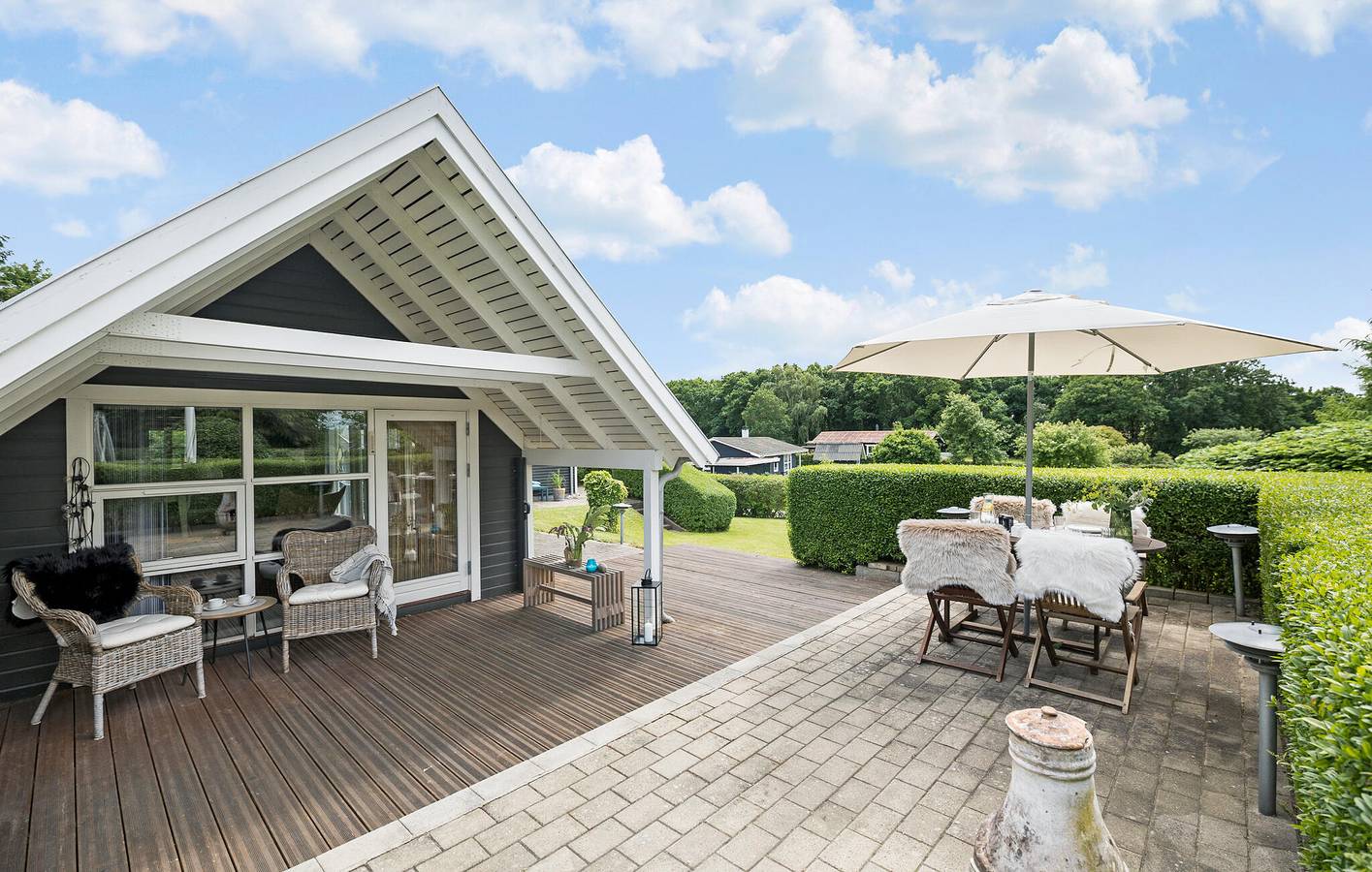 Holiday home for 4 people with terrace in Hvalpsund, Farsø
