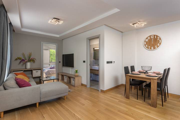 Ferienwohnung für 4 Personen, mit Balkon und Meerblick