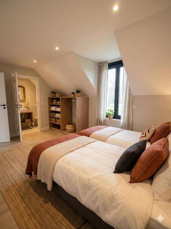 Appartement de vacances pour 2 personnes, avec Jardin