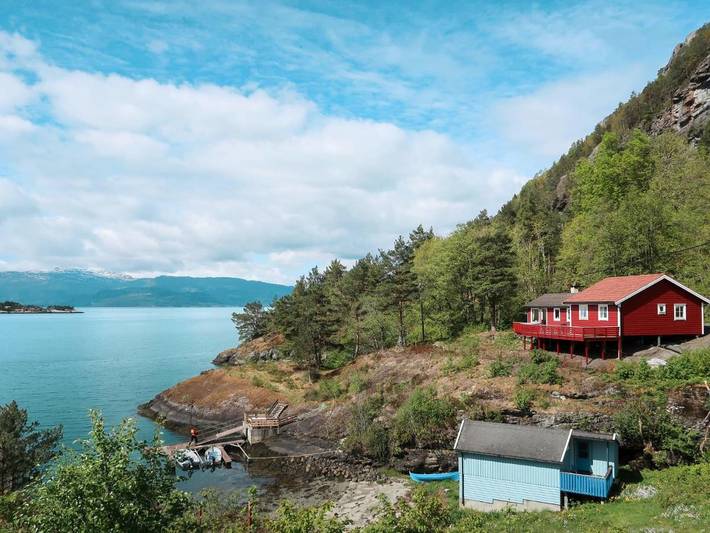 Ferienhaus für 6 Personen, mit Terrasse am Fjord (Norwegen)