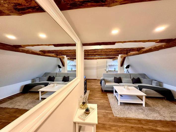 Ferienwohnung für 3 Personen, mit Terrasse und Garten sowie Ausblick in Kümmernitztal