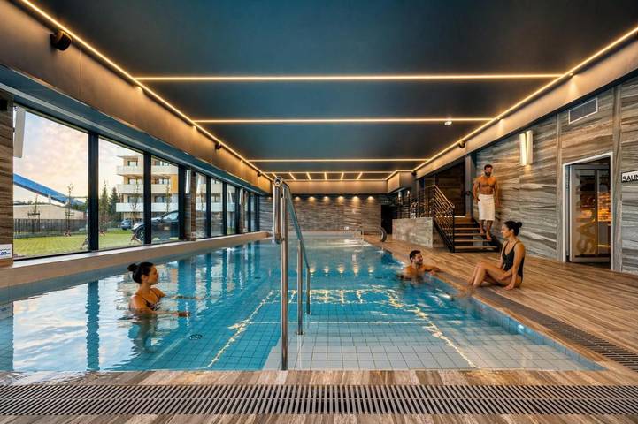 Ośrodek wypoczynkowy dla 4 osób, z Balkon i Jacuzzi oraz Taras i Ogród w Kołobrzeg