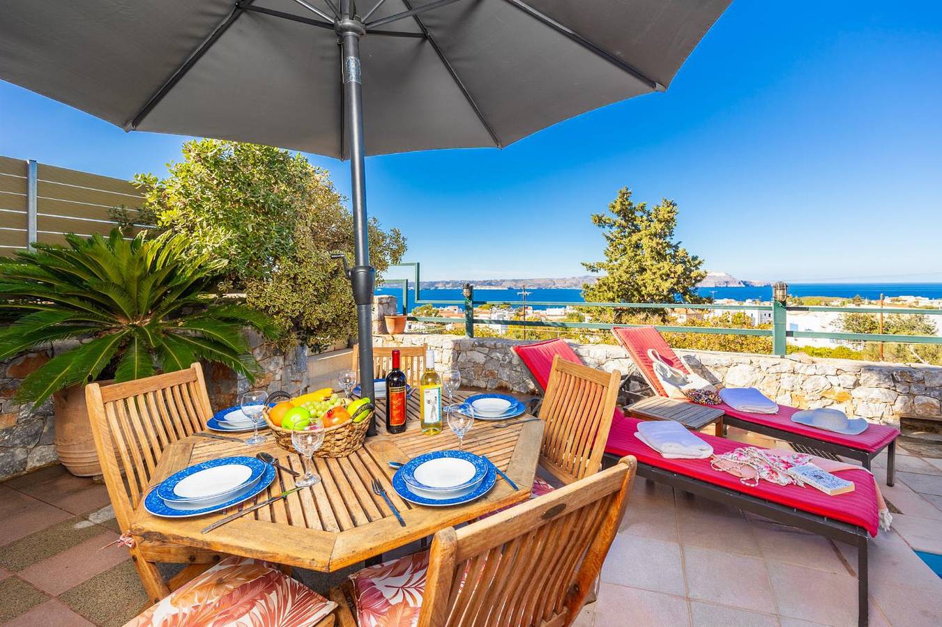 Villa für 6 Personen mit Terrasse in Vamos, Chania und Umgebung
