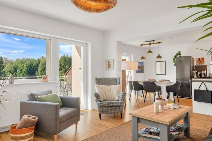 Ferienwohnung für 4 Personen, mit Balkon und Terrasse sowie Seeblick und Ausblick in Buntenbock