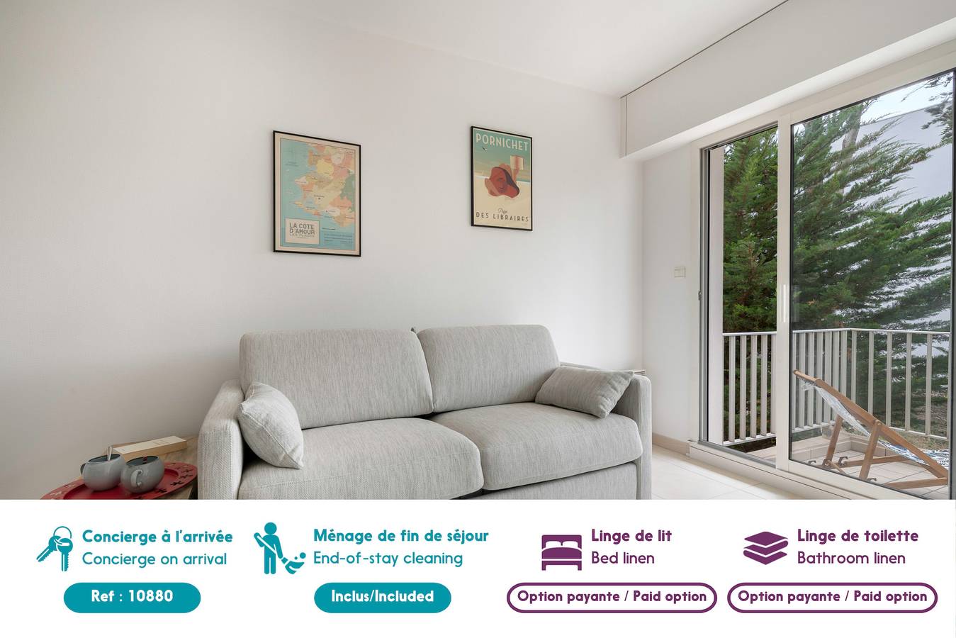 Entire apartment, Seaview terrace for 4 ! in Pornichet, Côte d'Amour