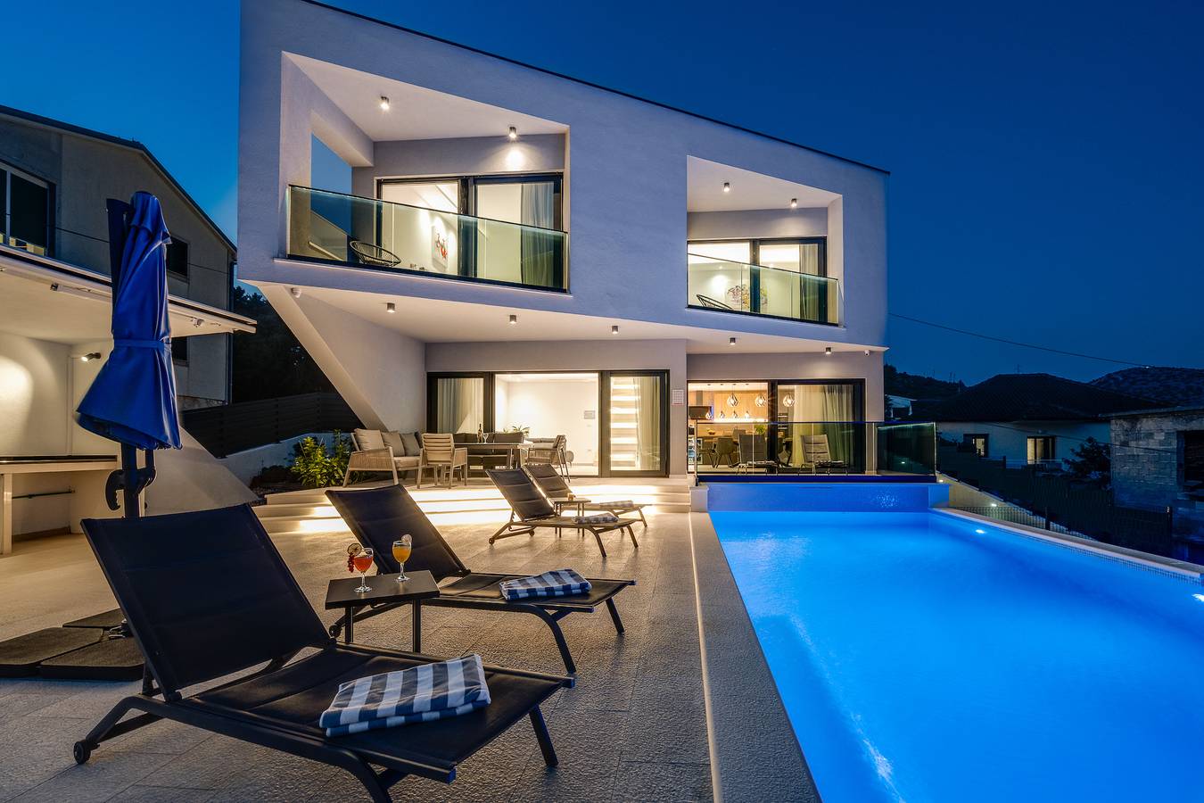 Charming Villa with Heated Pool, Balcony & 2.5km to Coastline in Marina, Split-Dalmatia