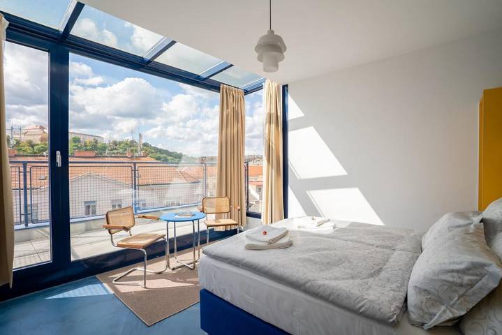 Hotel dla 2 osób, z widok i taras w Brno