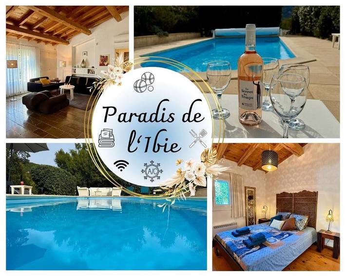 Maison de vacances pour 6 personnes, avec vue ainsi que piscine et jardin