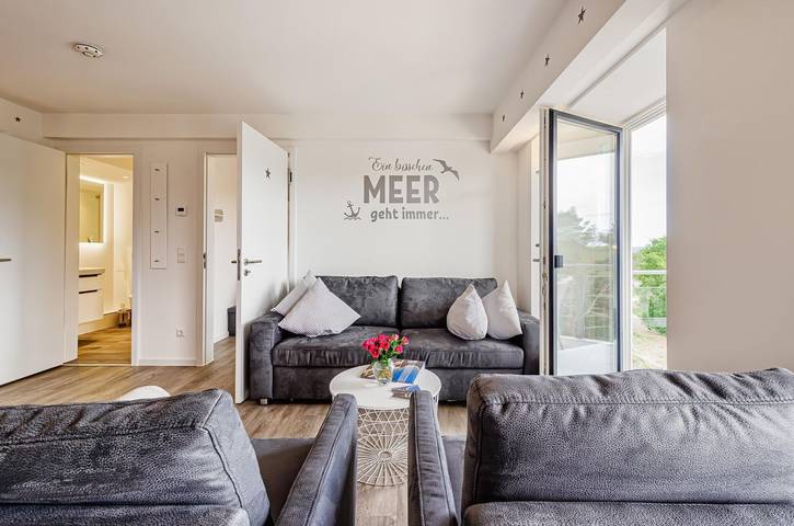 Geheel appartement, Fewo Auszeit: Familienfreundliches Apartment mit Etagenbett & Meerblick – Prora in Strand Prora, Binz