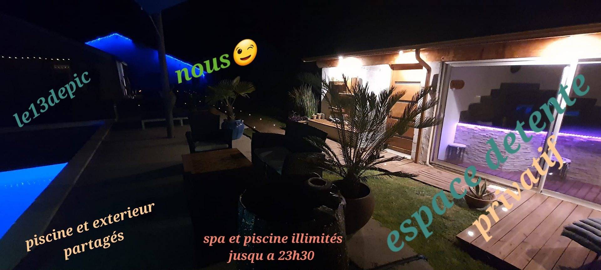 Le13depic, piscine chauffée, bain nordique, massage, adult only in Saint-Romain-le-Puy, Montbrison