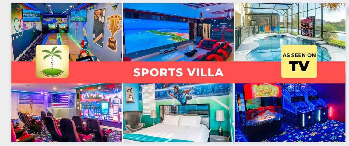 Sports Bowling Home, Orlando Mansion 6229 in Kissimmee, Condado de Osceola