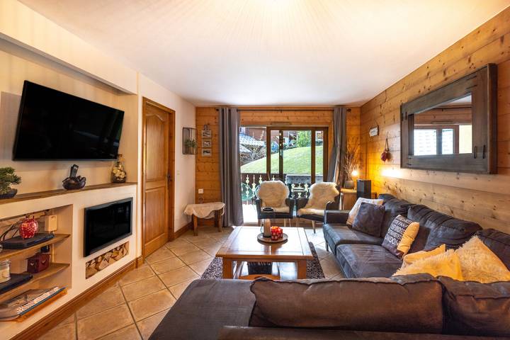 Entire apartment, Apartment 'Refuge De L'Alpage - Immoclean' with Mountain View, Balcony and Wi-Fi in Grand Massif, Morillon