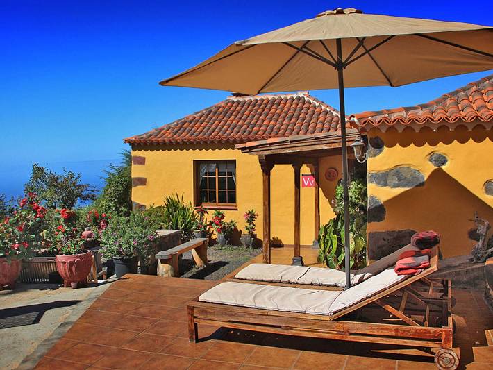 Ferienhaus für 4 Personen, mit Terrasse und Garten sowie Ausblick auf La Palma