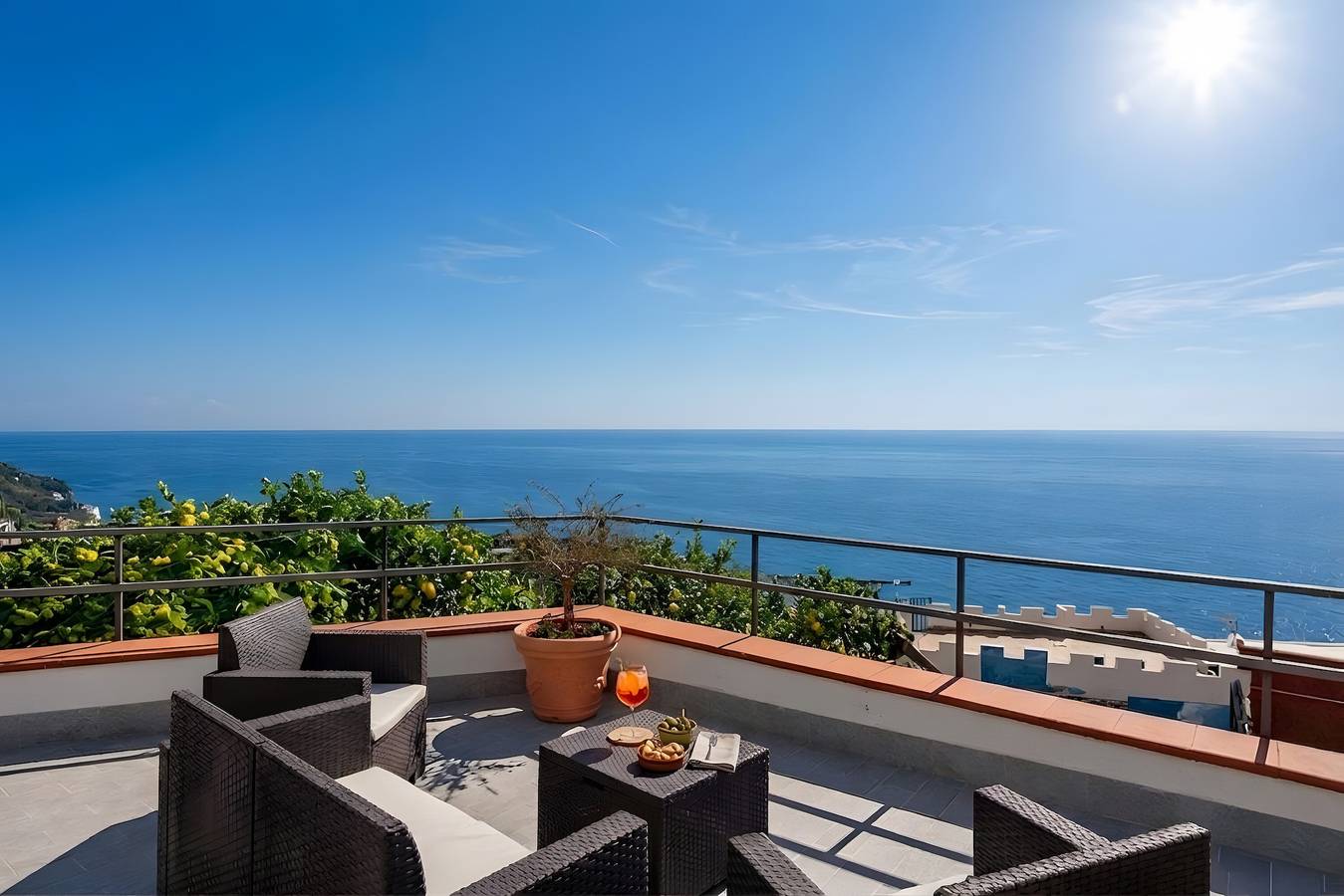 Ferienhaus 'La Volta Amalfi Coast' mit Meerblick, Wlan und Klimaanlage in San Michele (Salerno), Amalfiküste