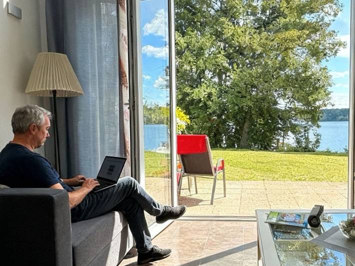 Ferienpark für 5 Personen, mit Seeblick und Garten sowie Ausblick in Mecklenburgische Seenplatte