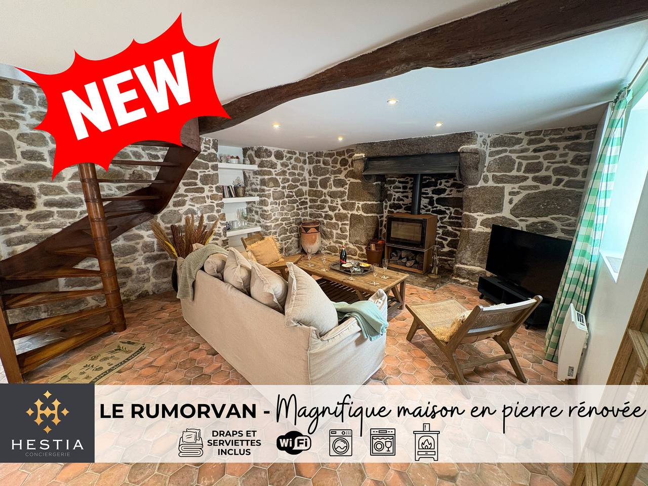 Nouveau - Magnifique maison en pierre rénovée in Lanildut, Región de Brest