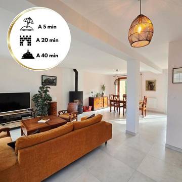 Gîte pour 6 personnes, avec terrasse à La Ville-ès-Nonais