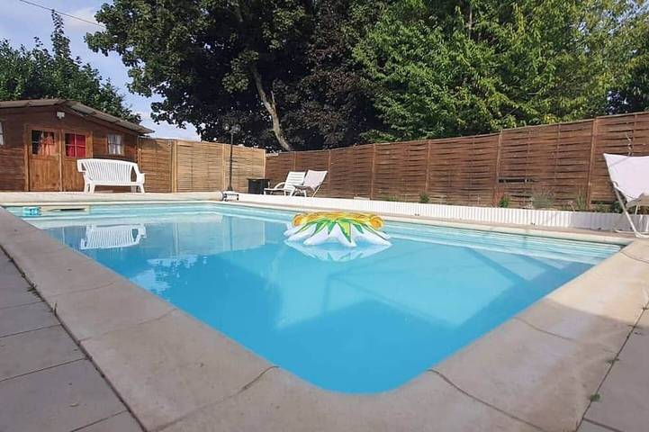 Maison de vacances pour 8 personnes, avec balcon et piscine