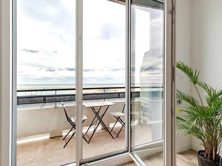 Appartement de vacances pour 4 personnes, avec Balcon ainsi que Terrasse et Vue dans Malo-les-Bains