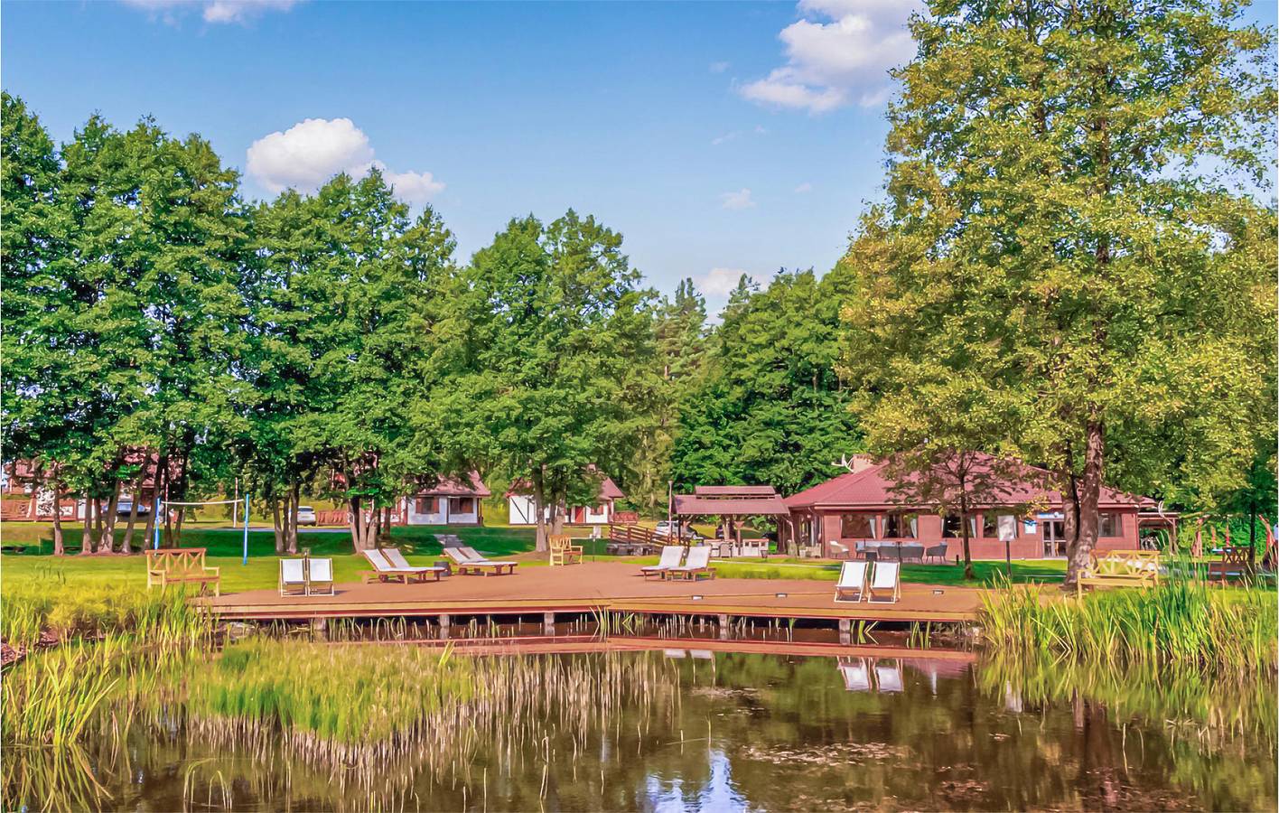 Ferienhaus für 6 Personen mit Terrasse in Powiat Olsztyński