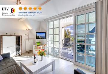 Ferienwohnung für 4 Personen, mit Seeblick und Sauna sowie Balkon in Benz