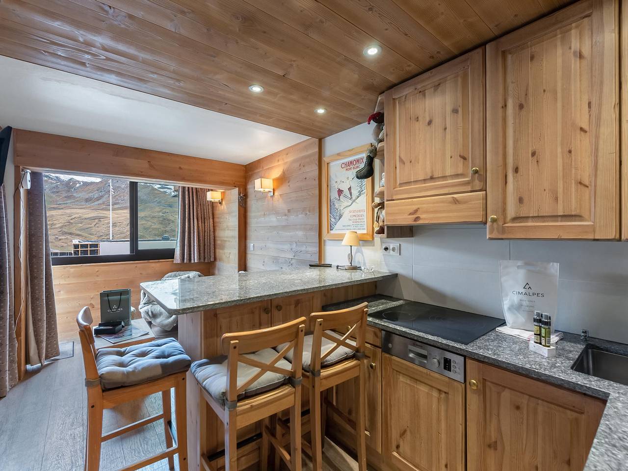 Studio entier, Appartement cosy 4 pers, centre Val Thorens, Wifi inclus in Val Thorens, Massif de la Vanoise