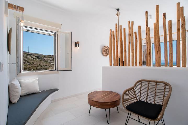 Apartamento num hotel 'Naxos Earth Suites Bamboo' com vista para o mar, Wi-Fi e ar condicionado in Naxos
