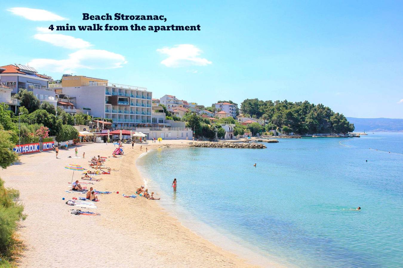 Entire vacation apartment, C apt w terrace & sea view, 4 min walk to beach in Podstrana, Split-Dalmatia