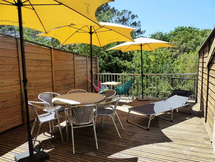 Gîte pour 5 personnes, avec terrasse dans Plage Naturistes