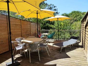 Gîte pour 5 personnes, avec terrasse dans Plage De La Graviere Hossegor