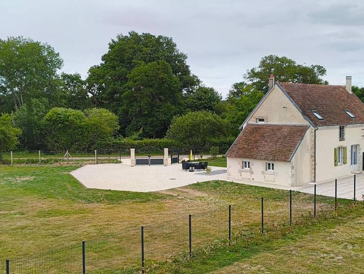 Maison de vacances pour 9 personnes, avec terrasse ainsi que vue et jardin