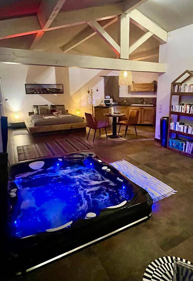 Chambre d’hôte pour 2 personnes, avec jacuzzi ainsi que jardin et piscine