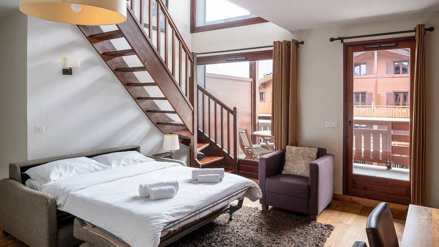Appartement entier, Appartement de vacances pour 6 personnes avec balcon in Vallorcine, Région de Bonneville