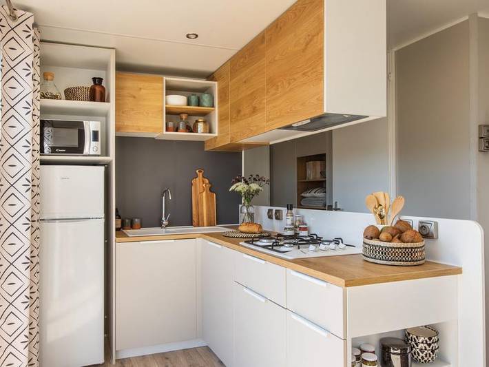 Camping Les Flots-Atlantique Village 2  - Mobilheim 6 personen - Prestige - 40m² 6/8 Pers. | Klima in Saint-Pierre-d'Oléron, Côte de Beauté