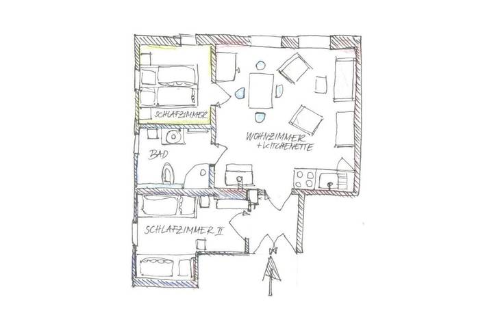 Ferienwohnung für 4 Personen, mit Terrasse und Garten sowie Sauna und Ausblick in Dargun - 2