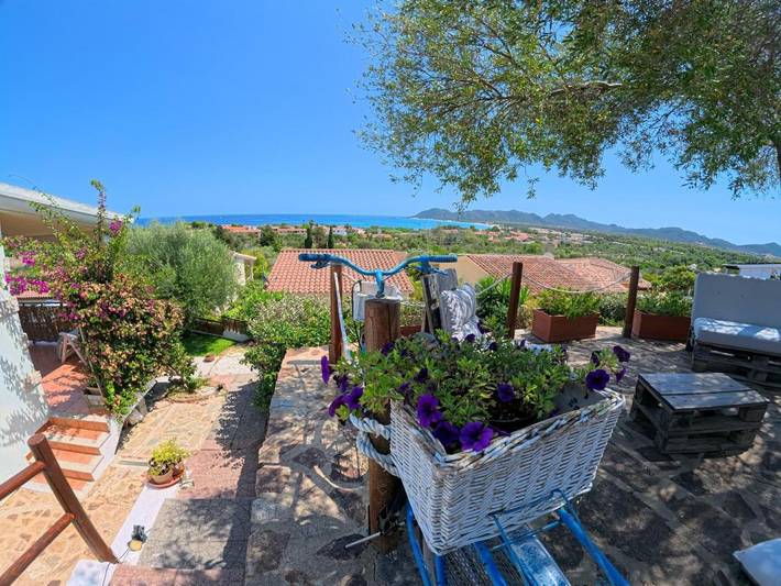 Ferienhaus für 4 Personen, mit Balkon und Terrasse sowie Garten und Ausblick