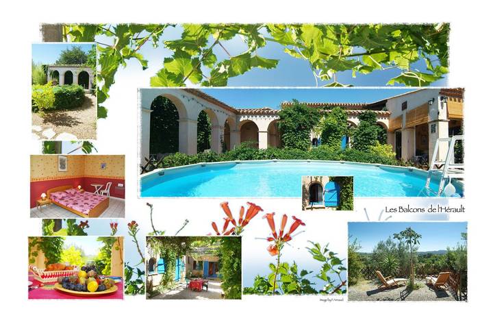 Gîte pour 4 personnes, avec piscine ainsi que jardin et terrasse