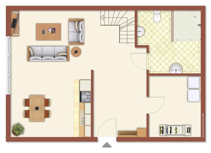 Ferienhaus für 5 Personen, mit Terrasse und Garten in Diedrichshagen - 2
