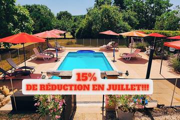 Gîte pour 6 personnes, avec jardin et piscine à Chef-Boutonne